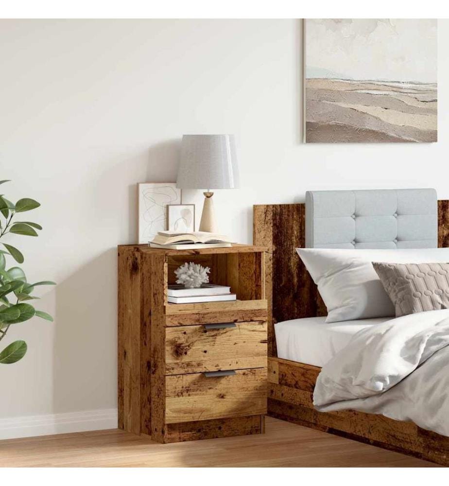 Nachttisch Altholz-Optik 40x36x65 cm Holzwerkstoff