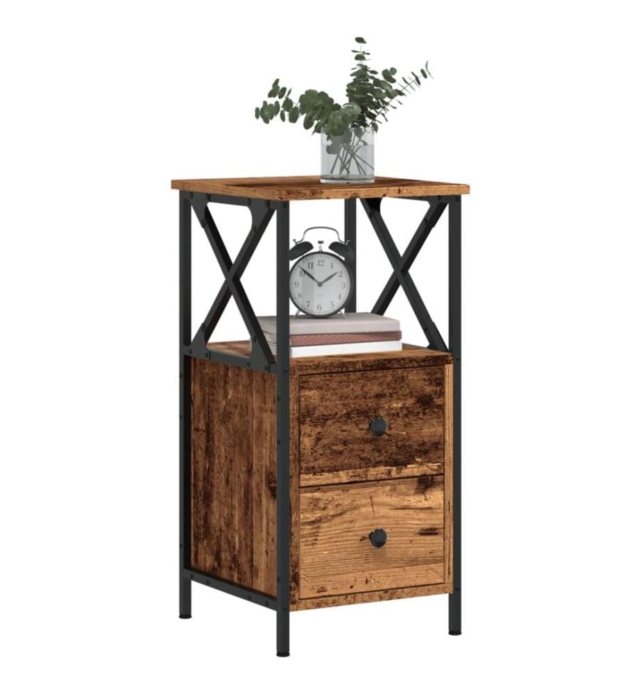 Nachttisch Altholz-Optik 34x35,5x70 cm Holzwerkstoff