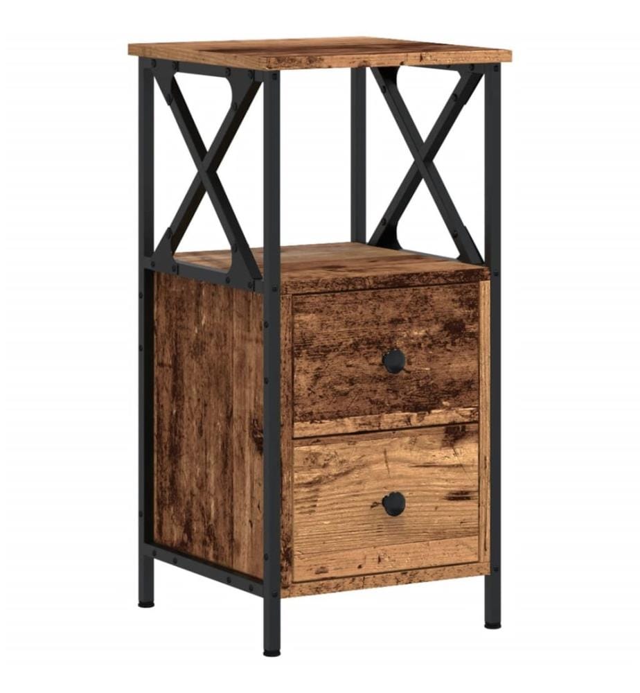 Nachttisch Altholz-Optik 34x35,5x70 cm Holzwerkstoff