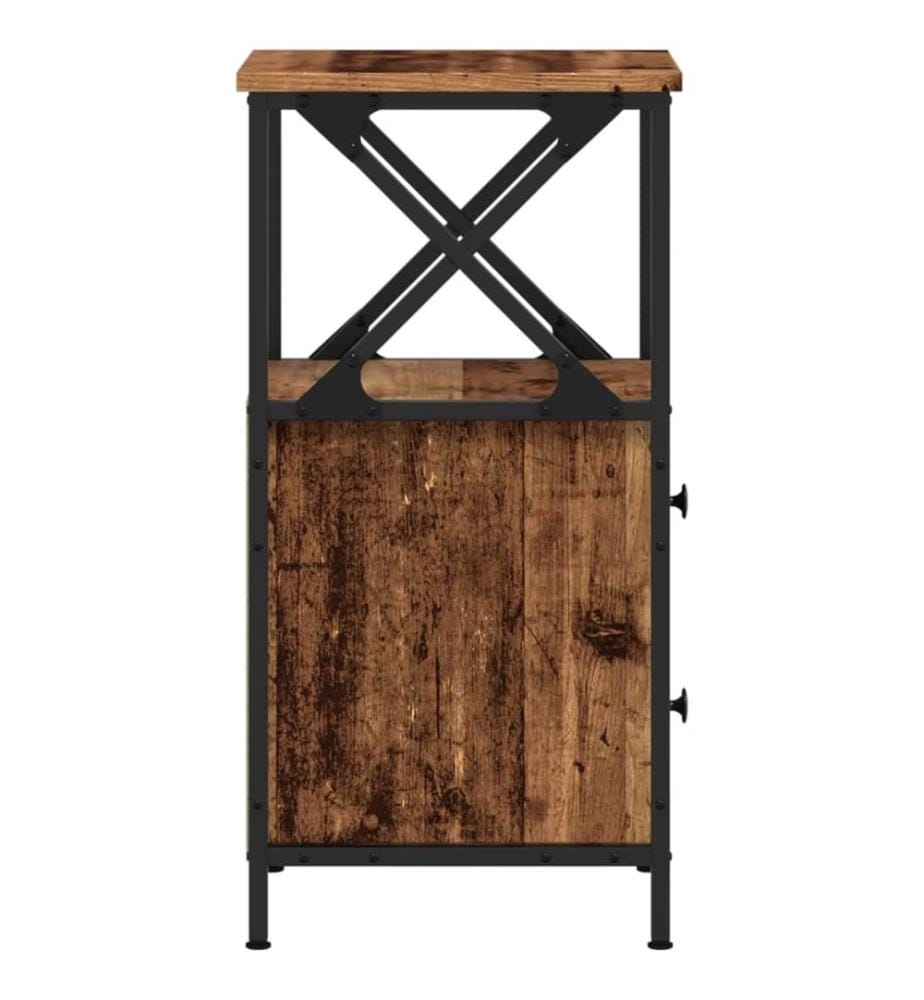 Nachttisch Altholz-Optik 34x35,5x70 cm Holzwerkstoff