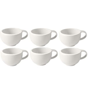 VILLEROY & BOCH - Espressotasse New Moon 100 ml, 6 Stück, Weiss