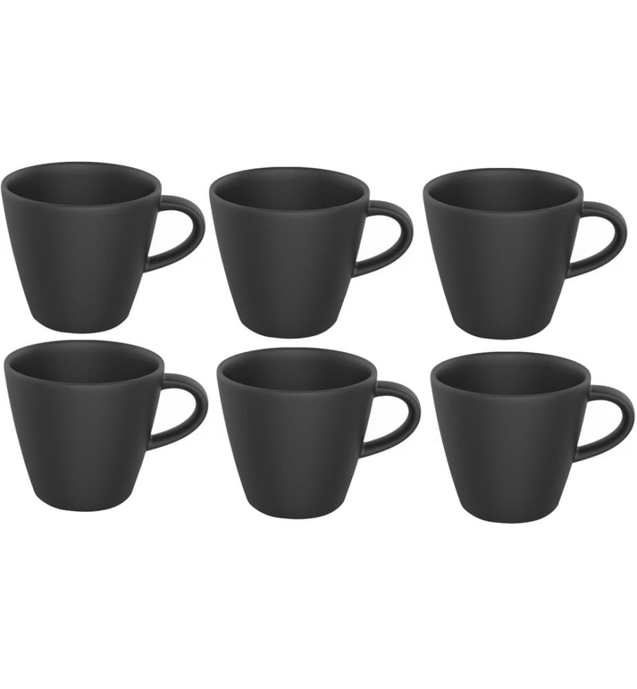 VILLEROY & BOCH - Kaffeetasse Manufacture Rock 150 ml, 6 Stück, Schwarz
