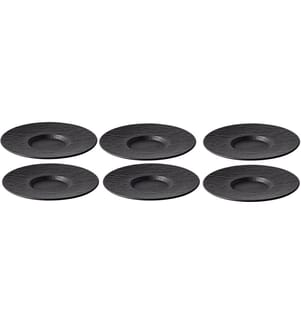 VILLEROY & BOCH - Untertasse Manufacture Rock 6 Stück, Schwarz