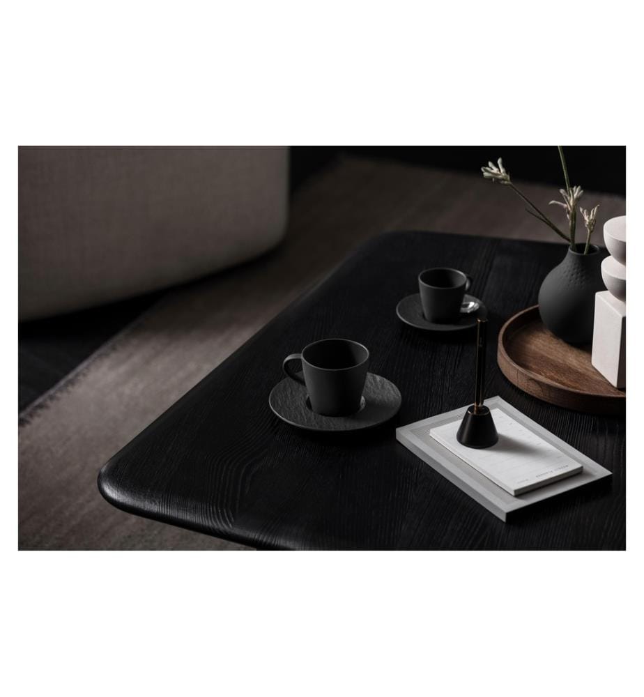 VILLEROY & BOCH - Untertasse Manufacture Rock 6 Stück, Schwarz