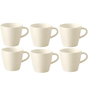 VILLEROY & BOCH - Tasse à café Manufacture Rock 220 ml, 6 Pièce/s, Crème/Blanc