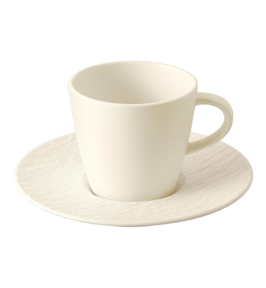 VILLEROY & BOCH - Tasse à café Manufacture Rock 220 ml, 6 Pièce/s, Crème/Blanc