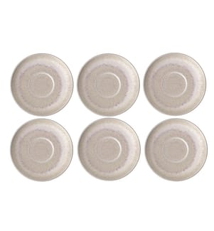 VILLEROY & BOCH - Untertasse Perlemor Sand Ø 18 cm, 6 Stück, Beige