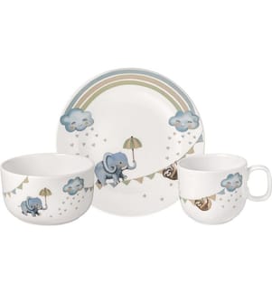 VILLEROY & BOCH - Kindergeschirrset Walk Elephant 3-teilig, Hellblau