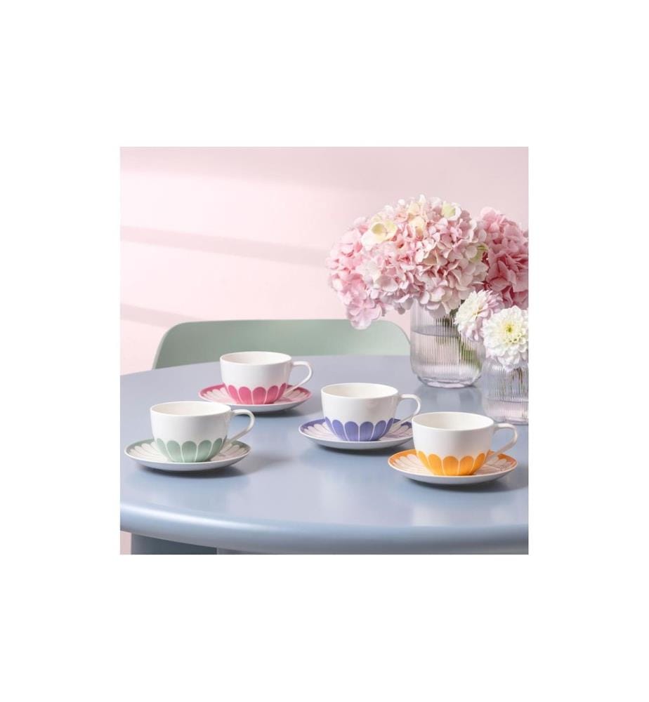 VILLEROY & BOCH - Fleur Vert Tasse à cappuccino, 6 pièces