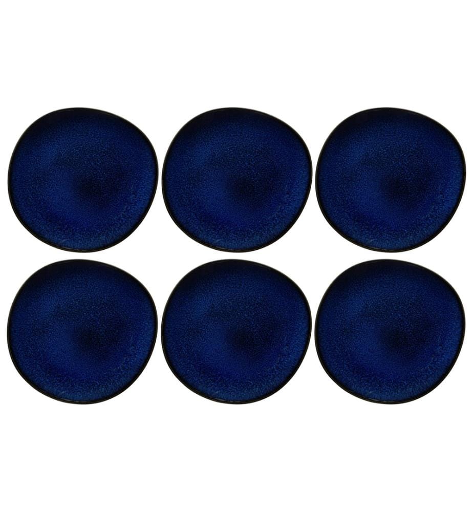 VILLEROY & BOCH - Assiettes pour le petit-déjeuner et à dessert Lave Ø 23 cm, 6 pièces, Bleu