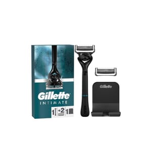 GILLETTE - Rasierer Intimate + 2 Klingen mit Halterung