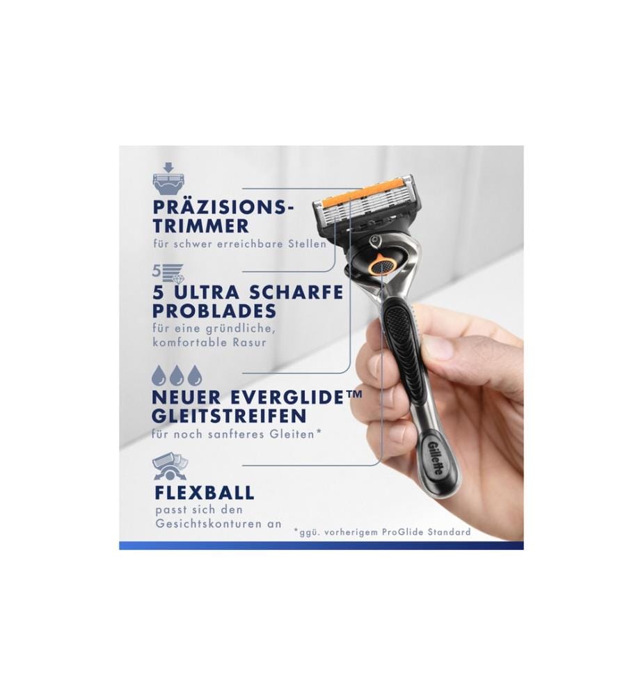 GILLETTE - Herrenrasierer GILLETTE - Fusion5 Proglide 10er + Handstück