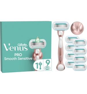 Gillette Venus Pro Smooth Sensitive Systemklingen 9er + Handstück