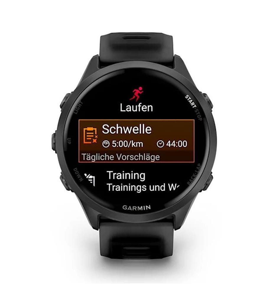 Montre connectée de course Forerunner 570 - Aluminium gris ardoise avec noir translucide et bracelet noir