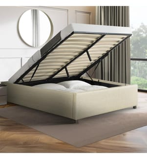 Kastenbett Otto mit Bettkasten 140x190cm - Beige