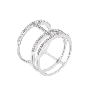 Bague Géométrie - Or Blanc