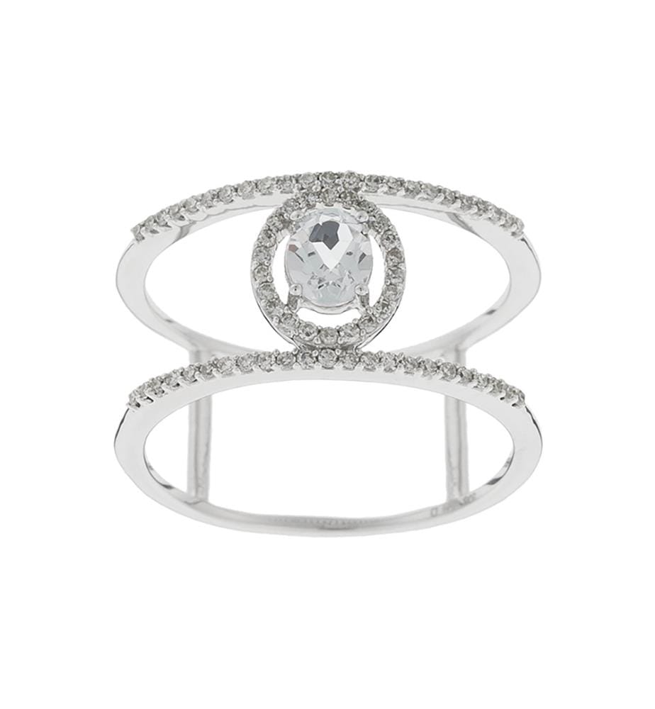 Bague Royaume - Or Blanc 375/1000