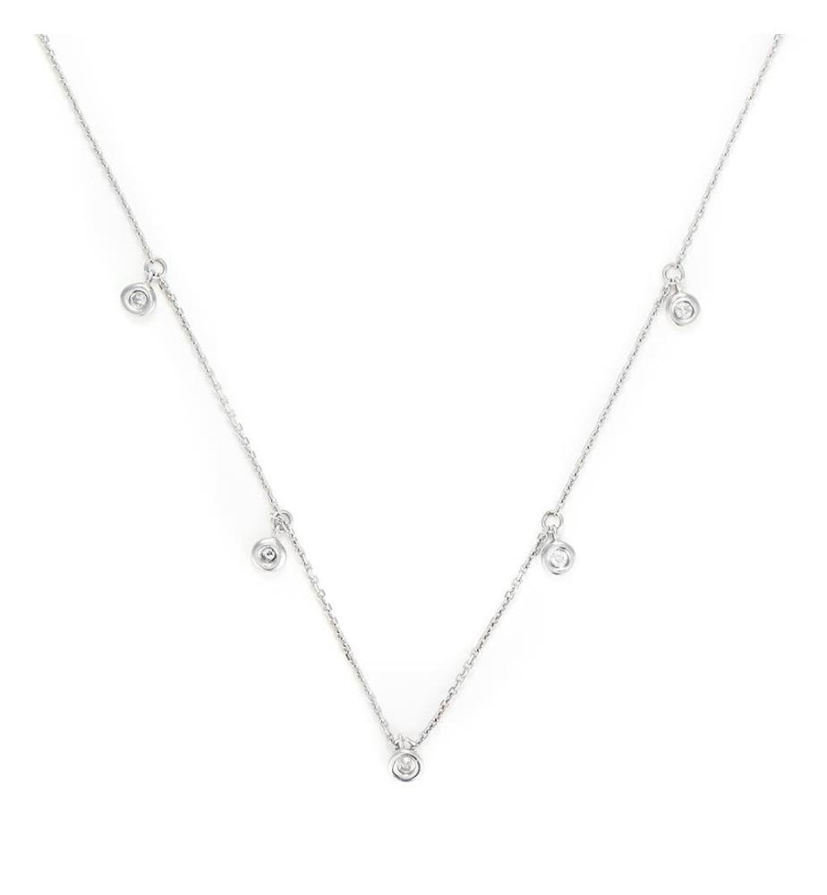 Collier Aurélia - Or Blanc