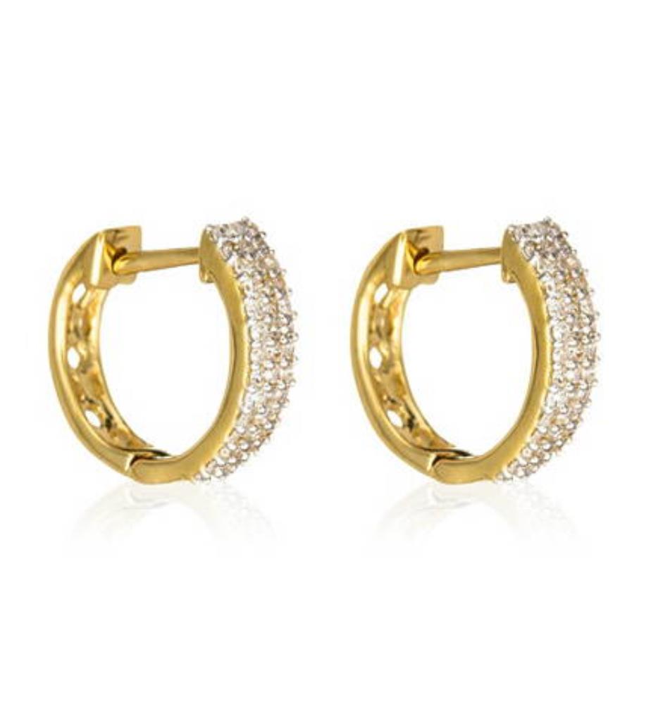 Rangs scintillants earrings - Yellow gold 750/1000