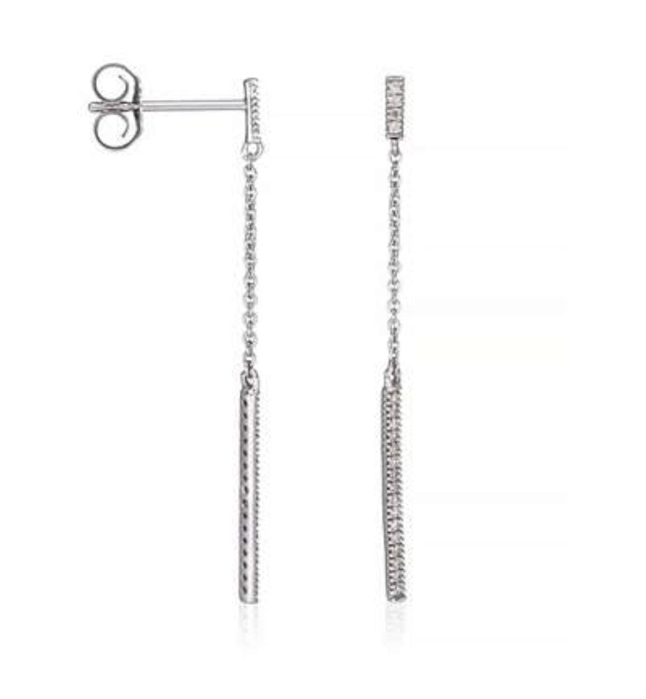 Earrings Hanging Tears Diamonds 0.10/40