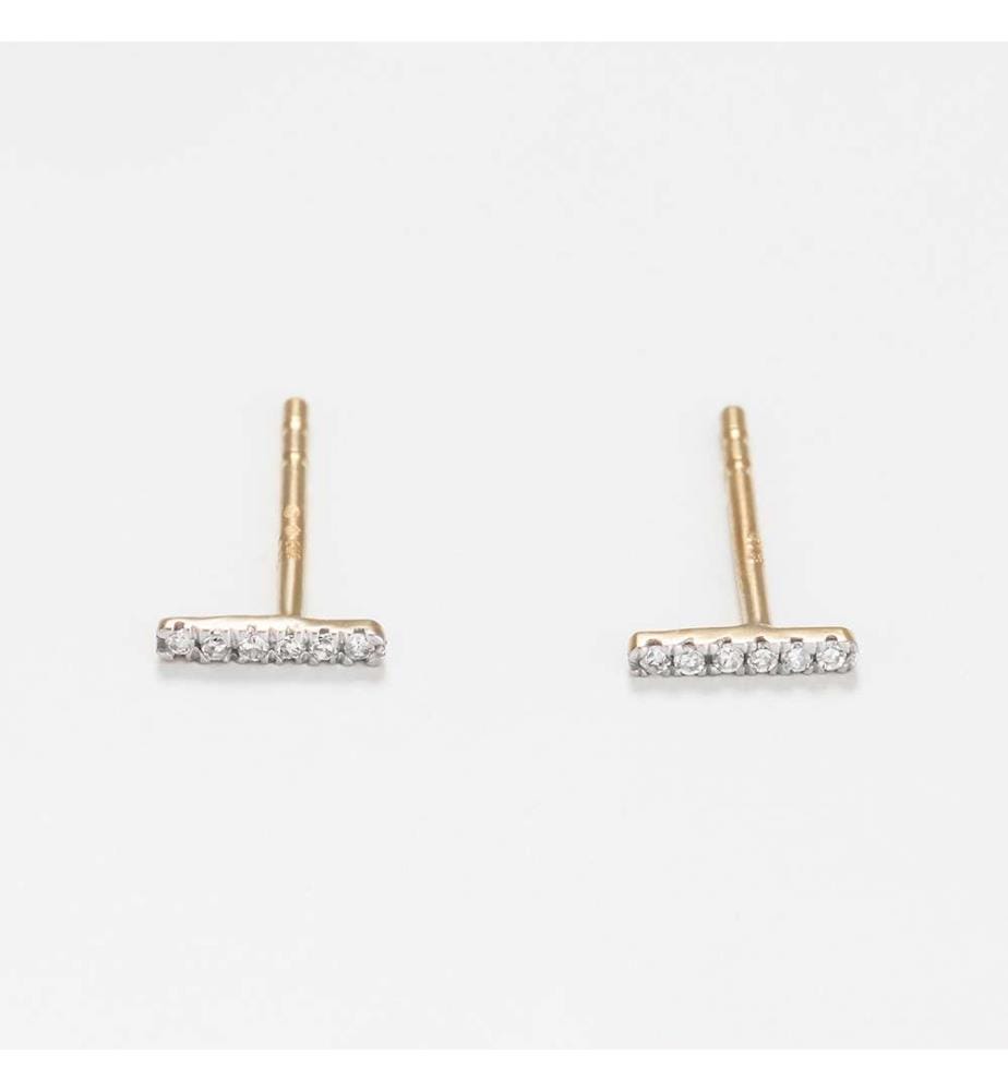 Boucles d'Oreilles Precious Barrette - Or Jaune 375/1000