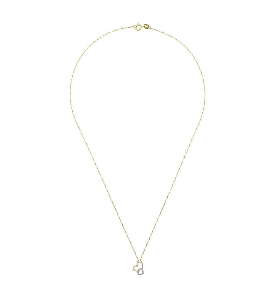 Bi Heart Anhänger - Zweifarbiges Gold