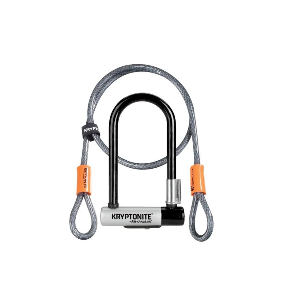 KRYPTONITE - Bügelschloss KryptoLok series 2 Mini-7 inkl. Kryptoflex Grau