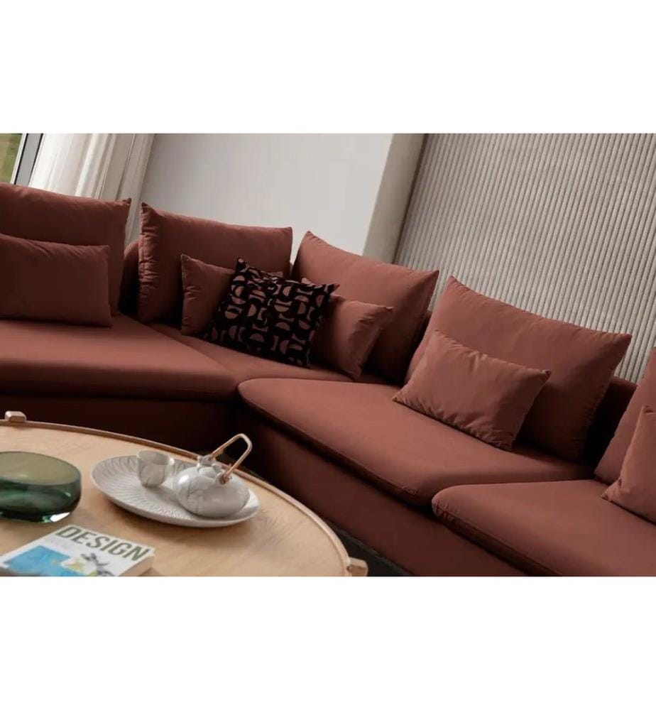 Ecksofa Flexy L - Ziegelrot