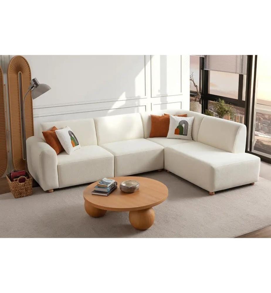 Ecksofa S-Loft Right - Weiss