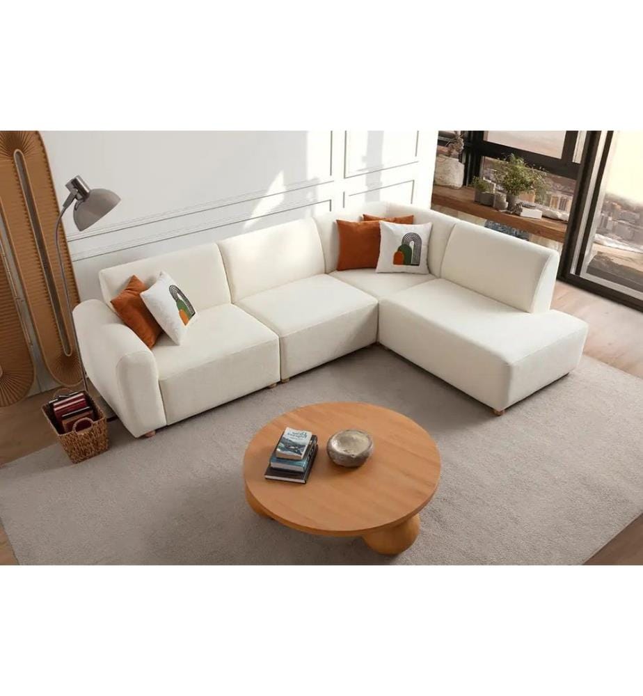 Ecksofa S-Loft Right - Weiss