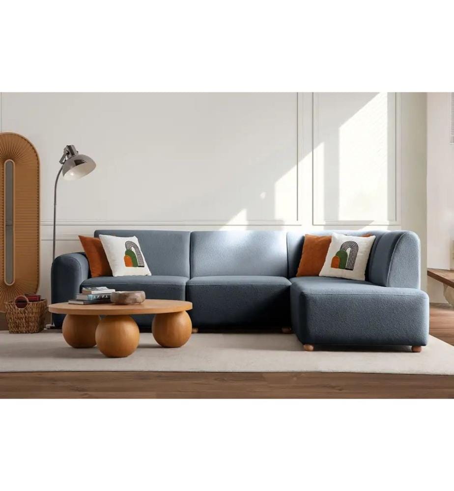 Ecksofa S-Loft Right - Blau