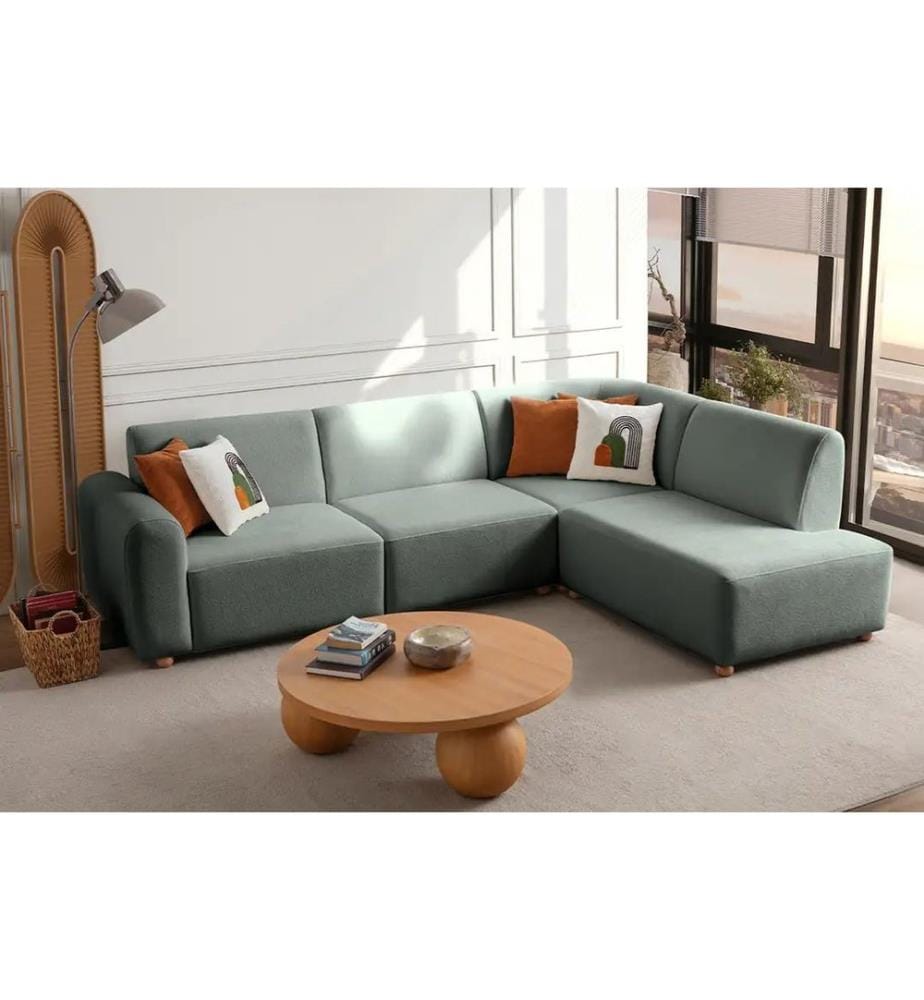 Ecksofa S-Loft Right - Grün