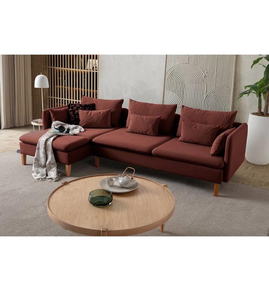 Flexy Relax Ecksofa - Ziegelrot