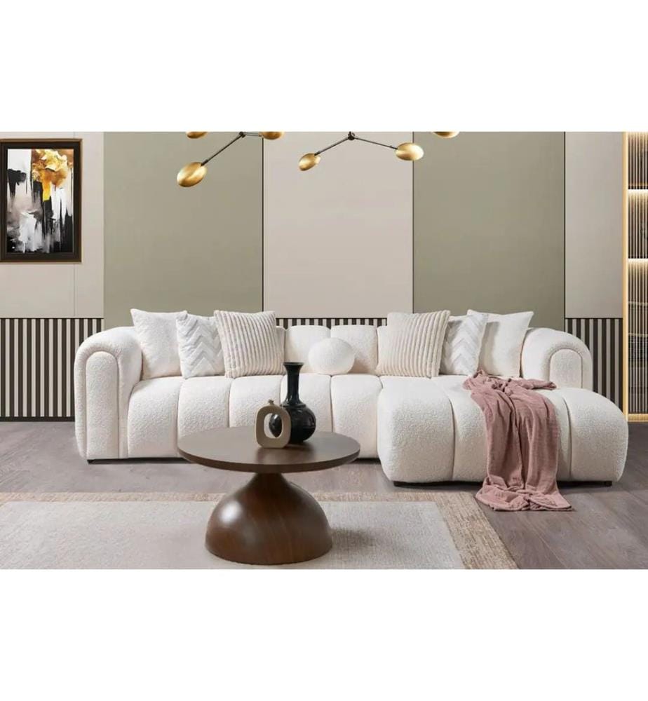 N-Line Right Ecksofa - Weiss
