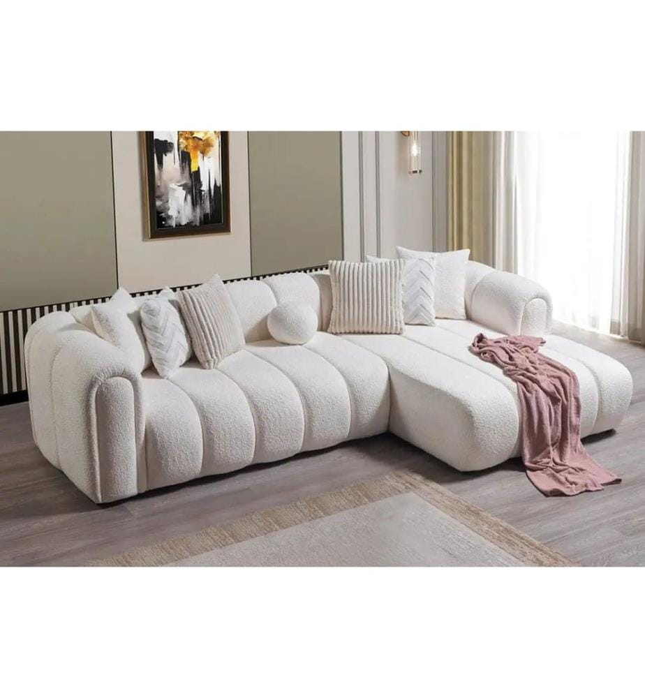 N-Line Right Ecksofa - Weiss