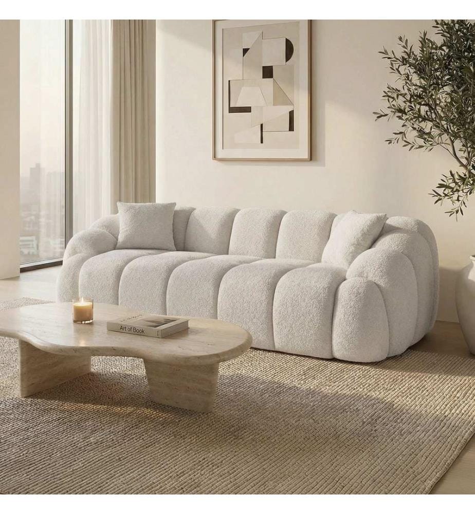 Octavio 3-Sitzer-Sofa - Weiss
