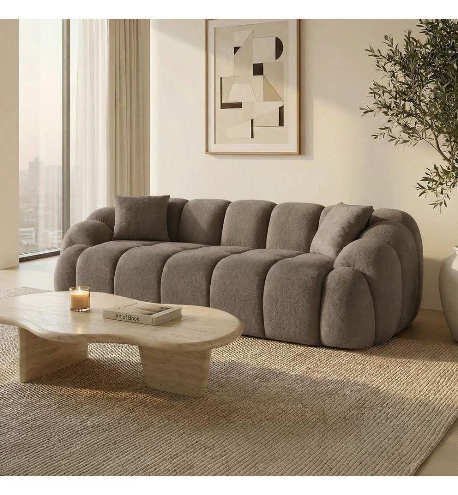 Octavio 3-Sitzer-Sofa - Braun