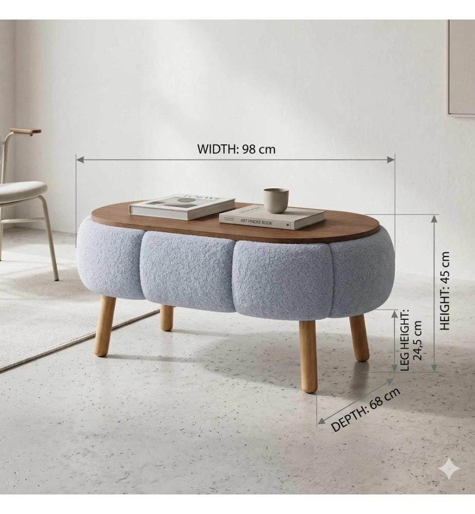 Couchtisch Papatya - Grau