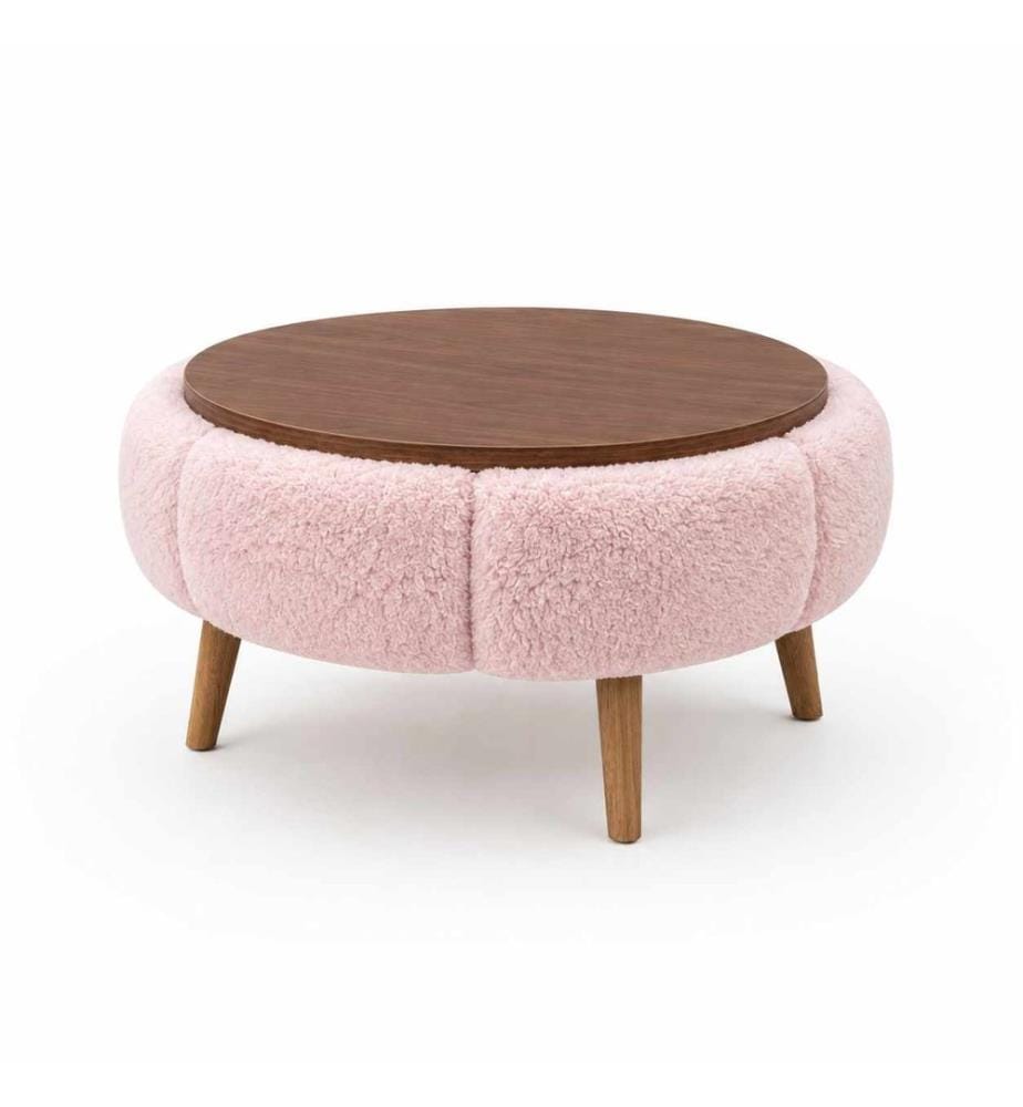 Couchtisch Papatya - Rose und Nussbaum