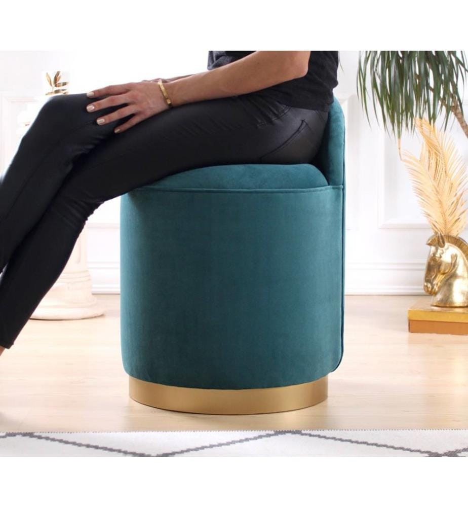 Pouf Dover - Vert Pétrole