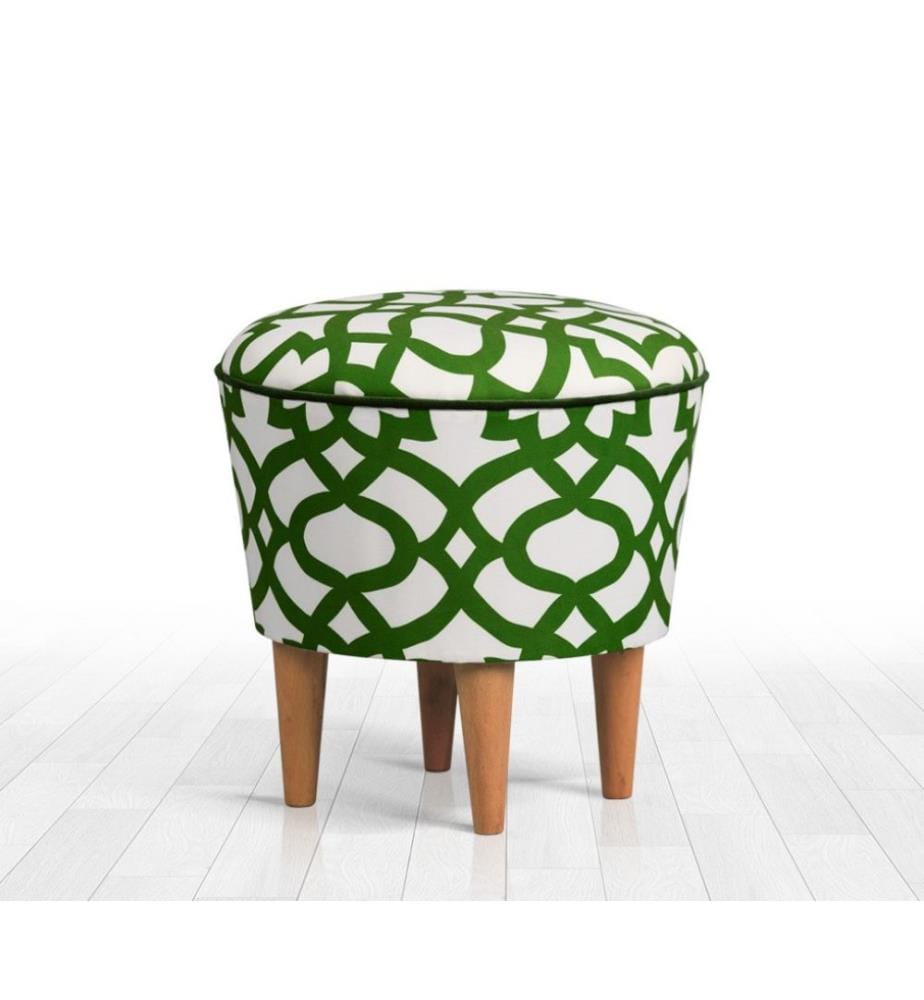 Pouf Moss - Vert et Blanc