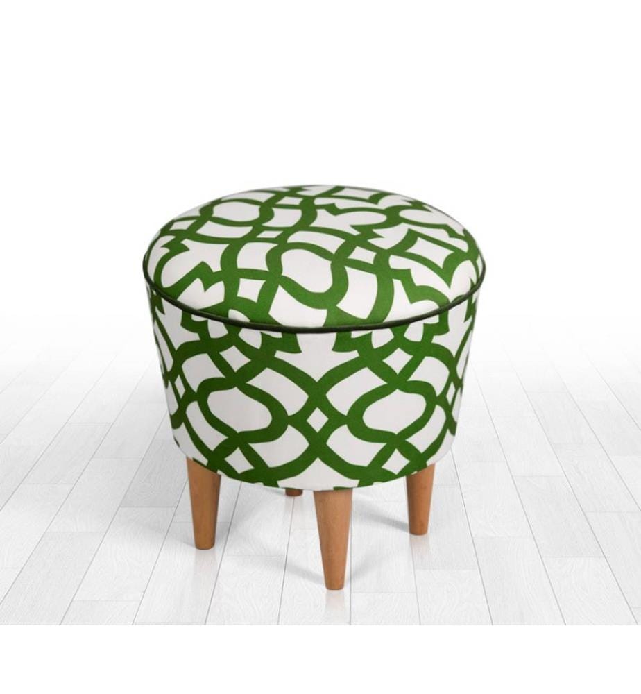 Pouf Moss - Vert et Blanc