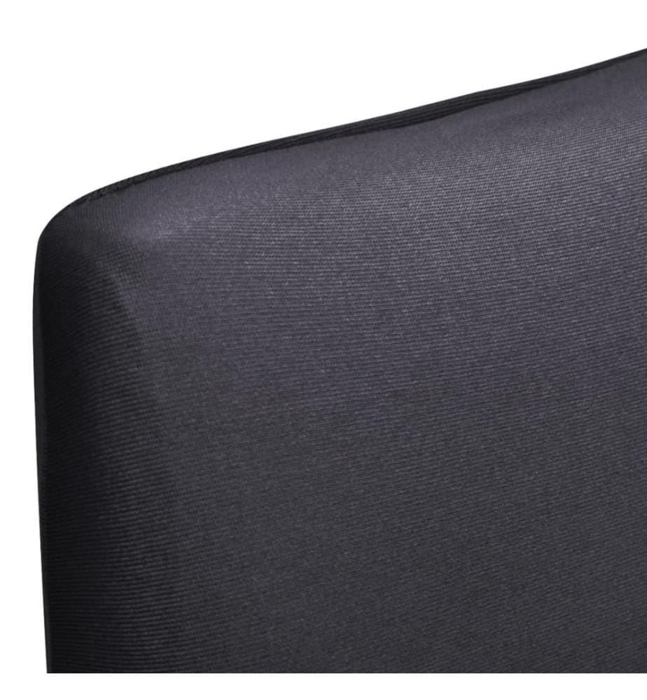 Housse de chaise droite extensible 6 pcs anthracite