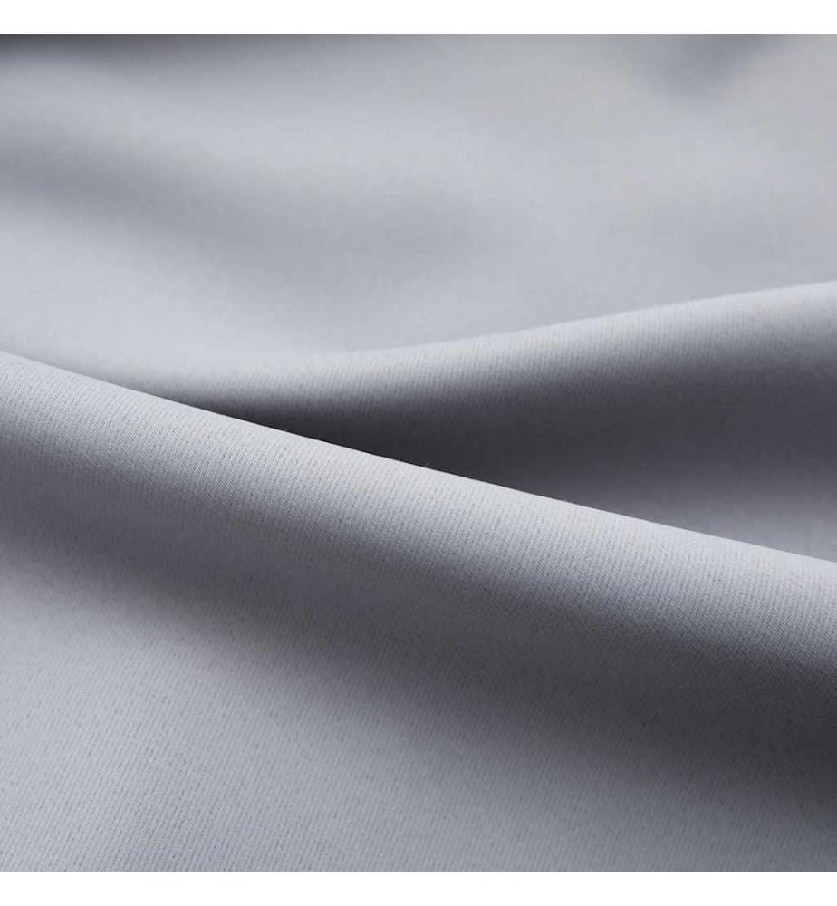 Verdunkelungsvorhänge mit Haken 2 Stk. Grau 140x245cm