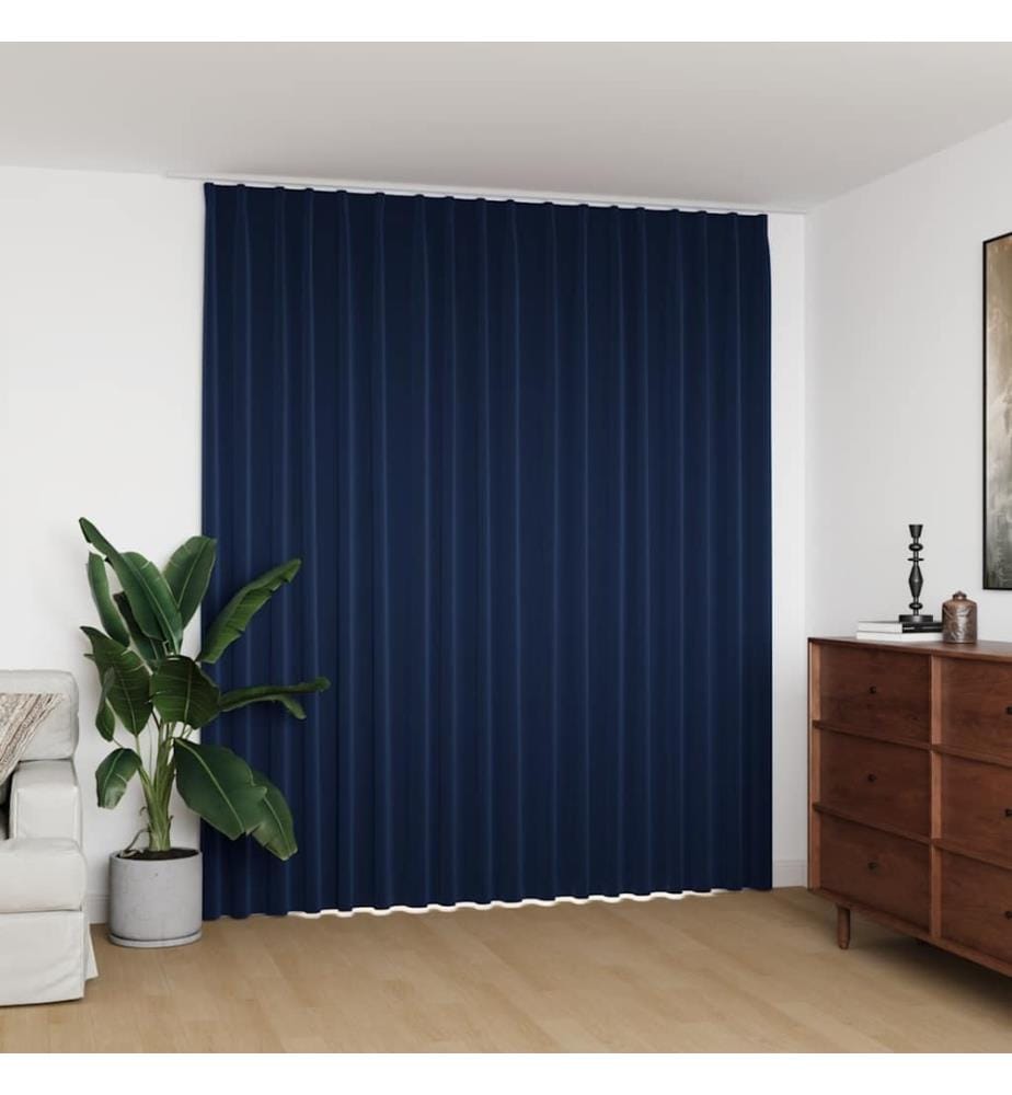 Verdunkelungsvorhang mit Haken Blau 290 x 245 cm