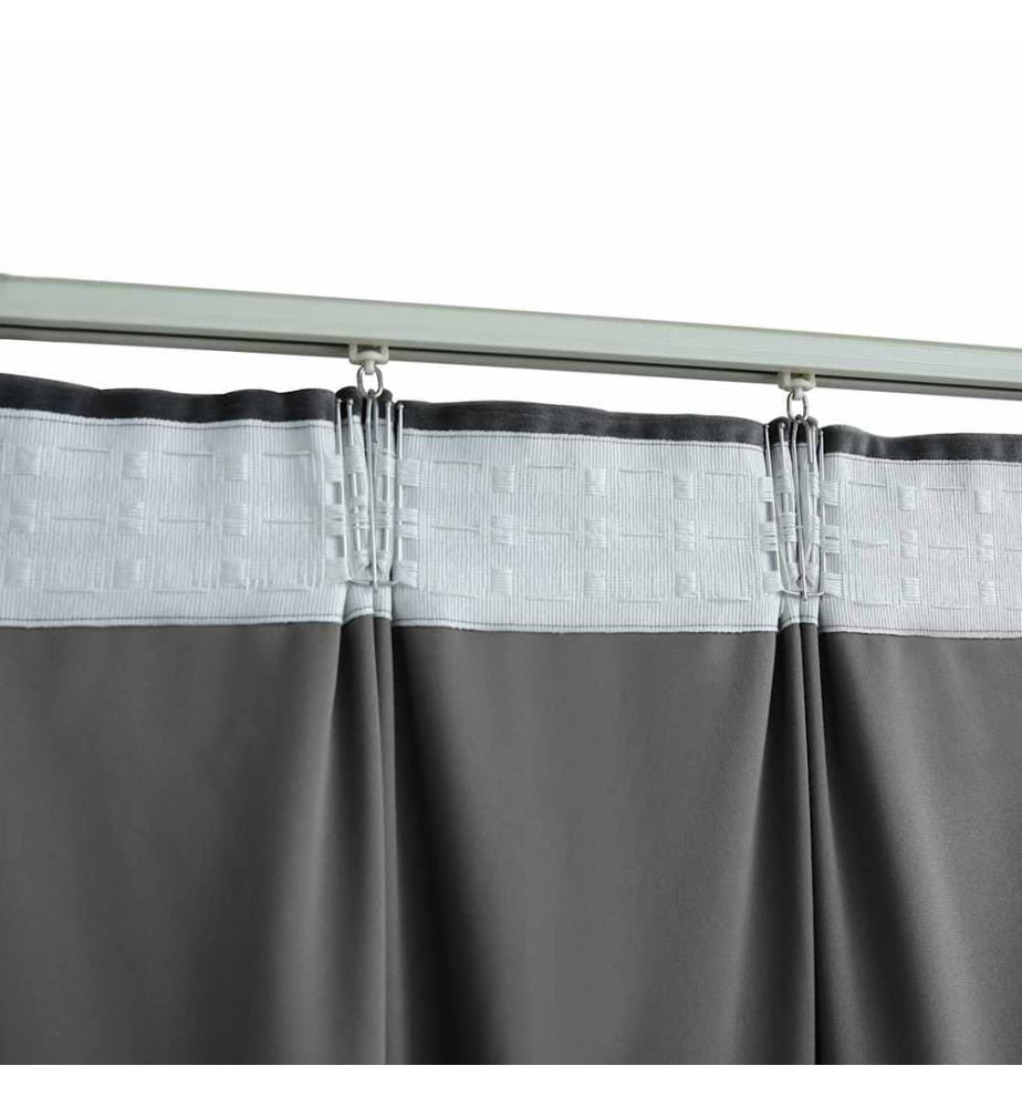 Verdunkelungsvorhänge mit Haken 2 Stk. Samt Anthrazit 140x225cm