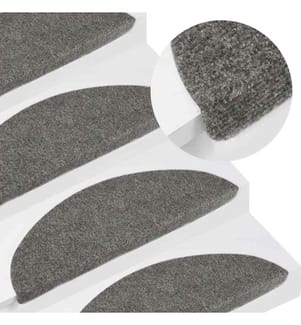Stufenmatten Selbstklebend 15 Stk. 56x17x3 cm Grau