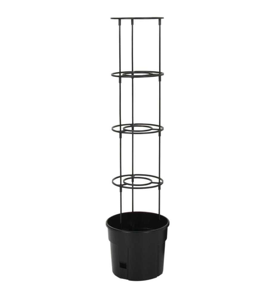 Jardinière à tomate Anthracite Ø29,5x115 cm Polypropylène