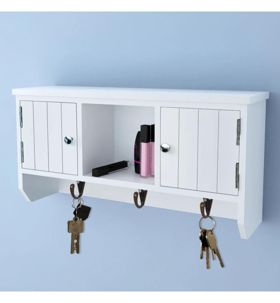 Wandschrank für Schlüssel mit Türen und Haken
