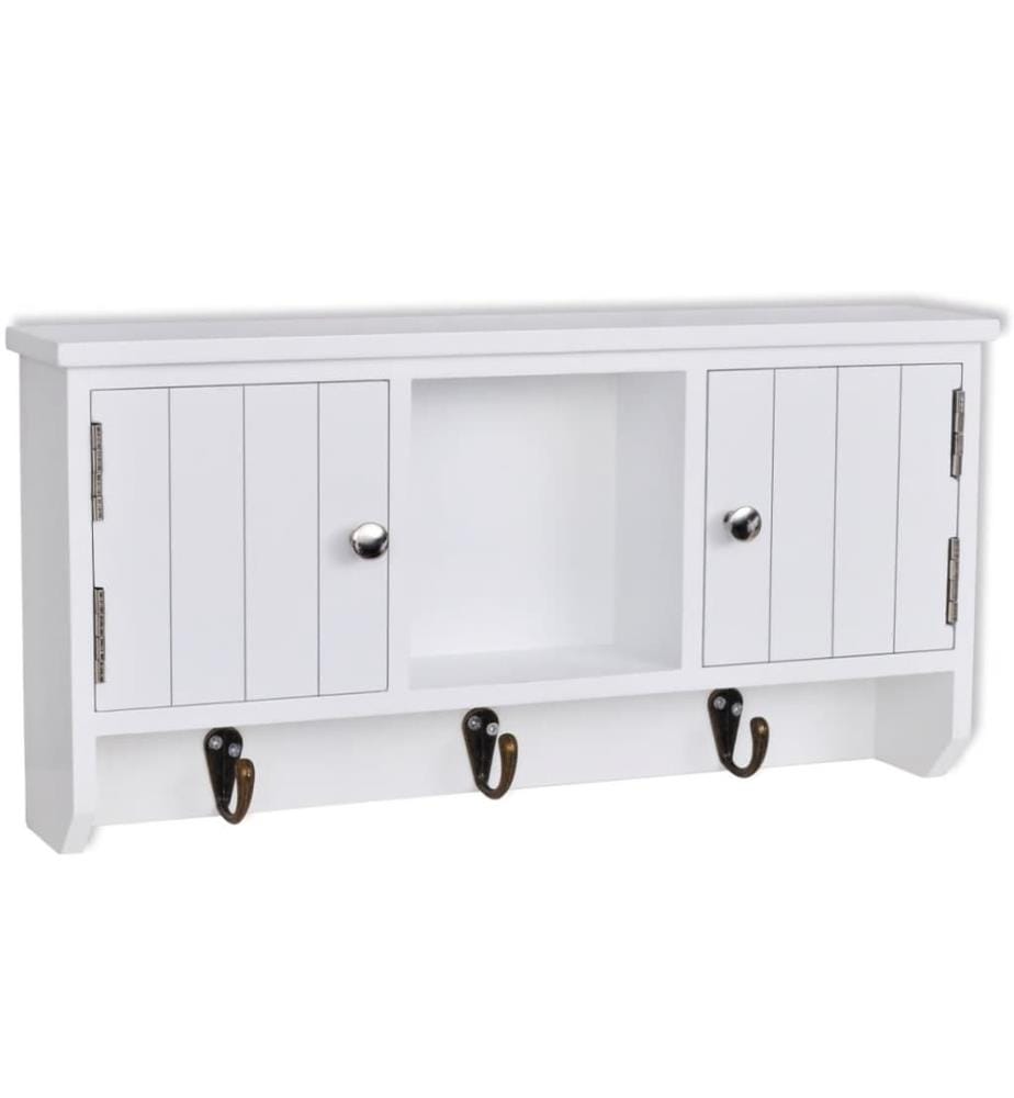 Wandschrank für Schlüssel mit Türen und Haken